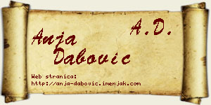 Anja Dabović vizit kartica